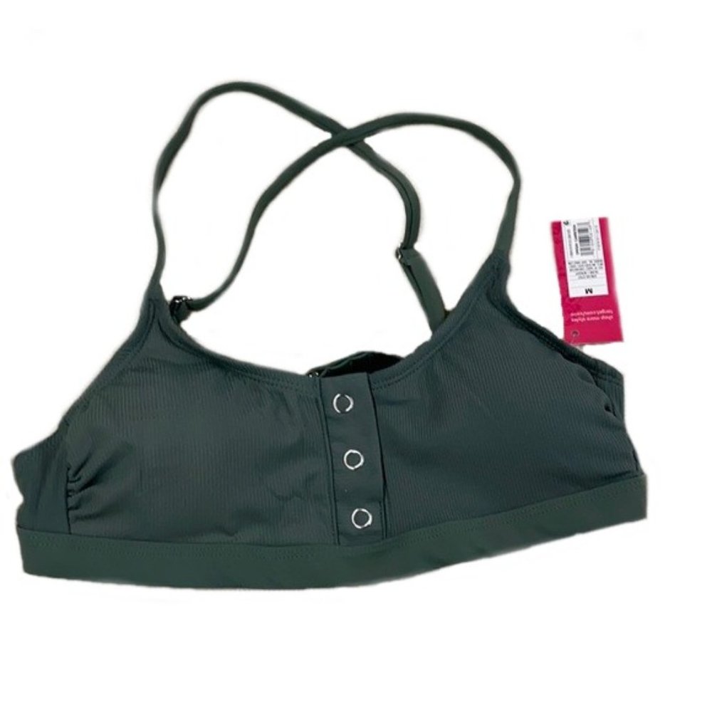 Xhilaration Olive Cross astral Sports Bra, Medium